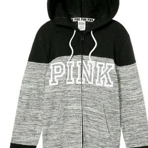 Victoria secret pink merl zip up hoodie